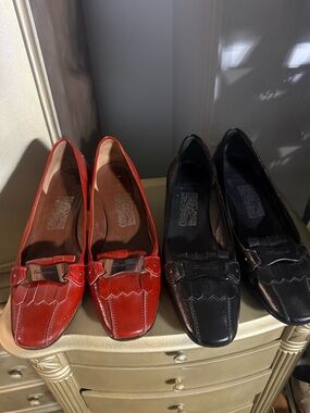 Salvatore Ferragamo Red or Black shoes.